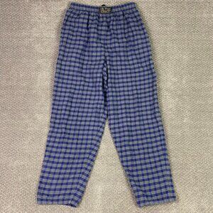 The Vermont Flannel Co Pajama Bottoms Men's Large Blue Gray Plaid Check Cotton